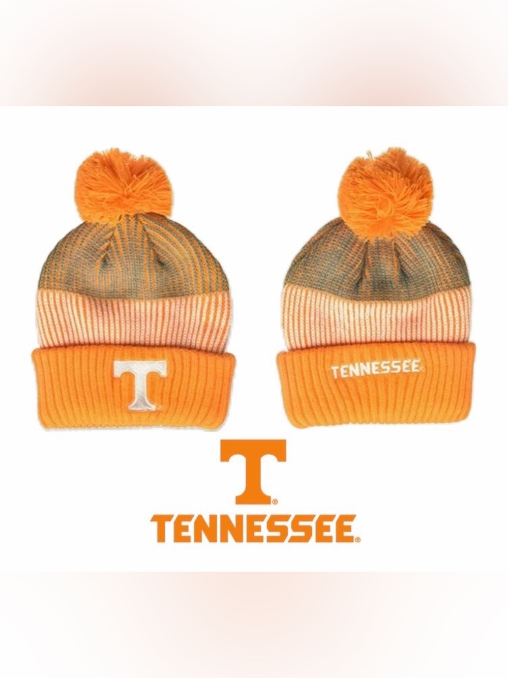 NWT [Gen2] Tennessee Volunteers NCAA Striped Cuffed Knit Hat Beanie Youth 8-20